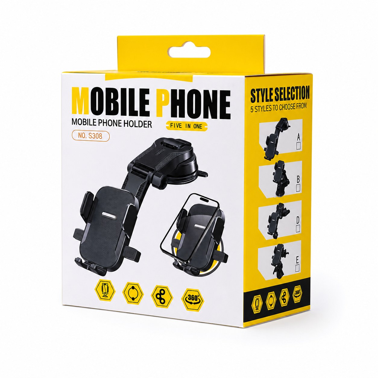 Car Air Vent Mobile Phone Holder – Universal Mobile Mount (Model: S308)