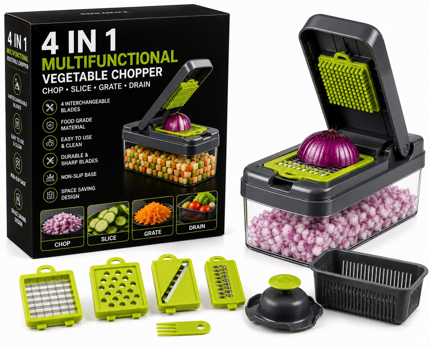 4 in 1 Multifunctional Vegetable Chopper