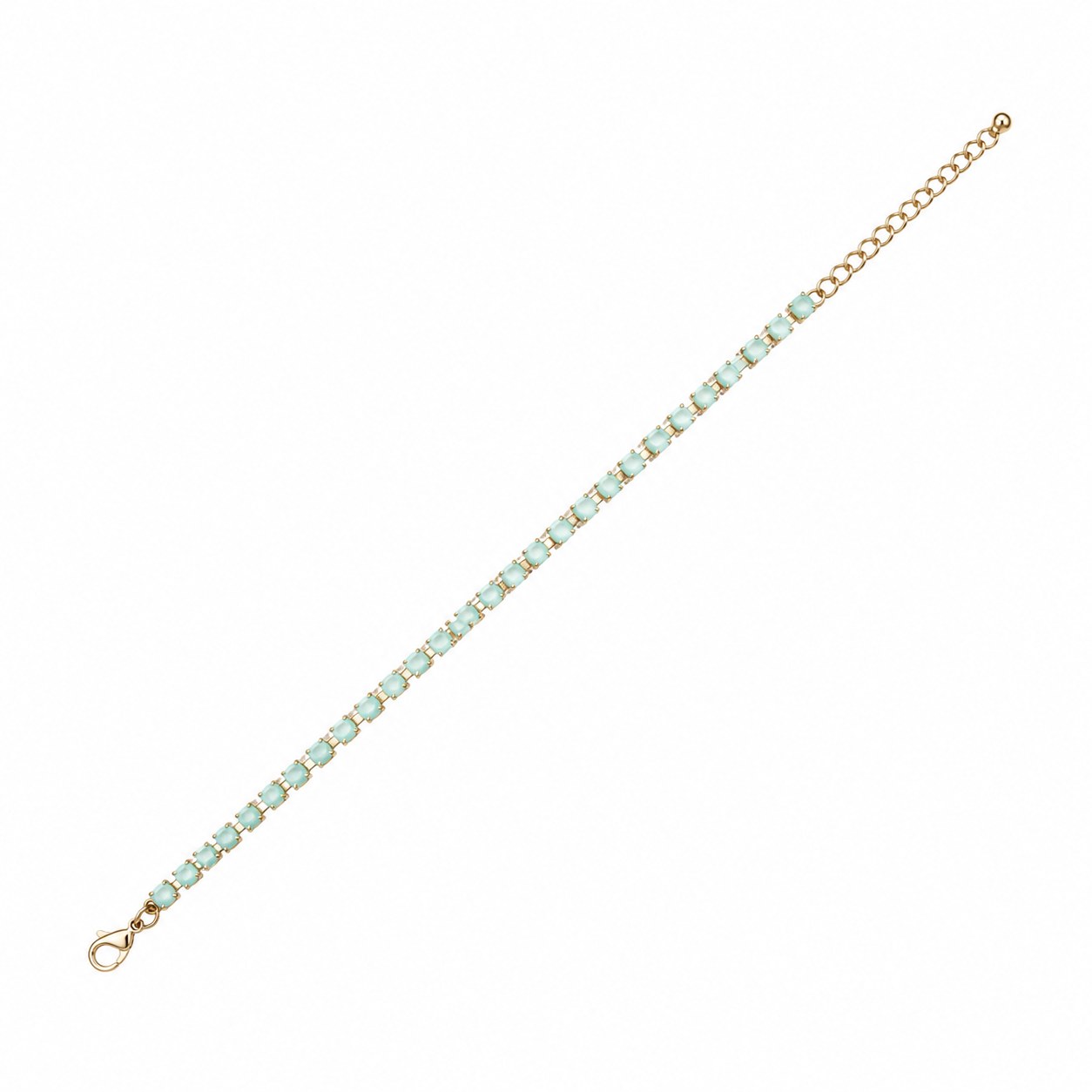 Elegant Mint Green Stone Bracelet for Women β Gold Plated Fashion Bracelet