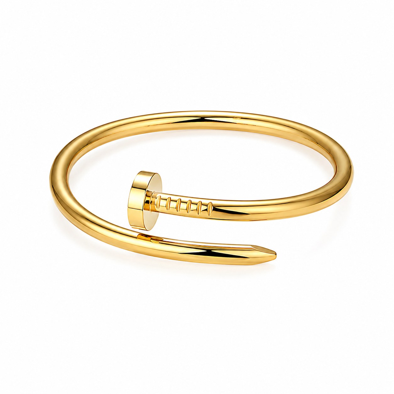 Luxury Gold Nail Cuff Bracelet for Women – Minimalist Open Bangle