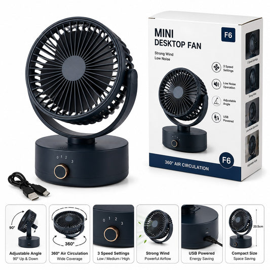 Mini USB Desktop Fan β 3 Speed Portable Cooling Fan