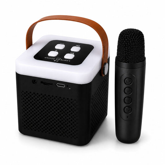 A9 Portable Bluetooth Karaoke Speaker with Wireless Microphone & LED Lantern