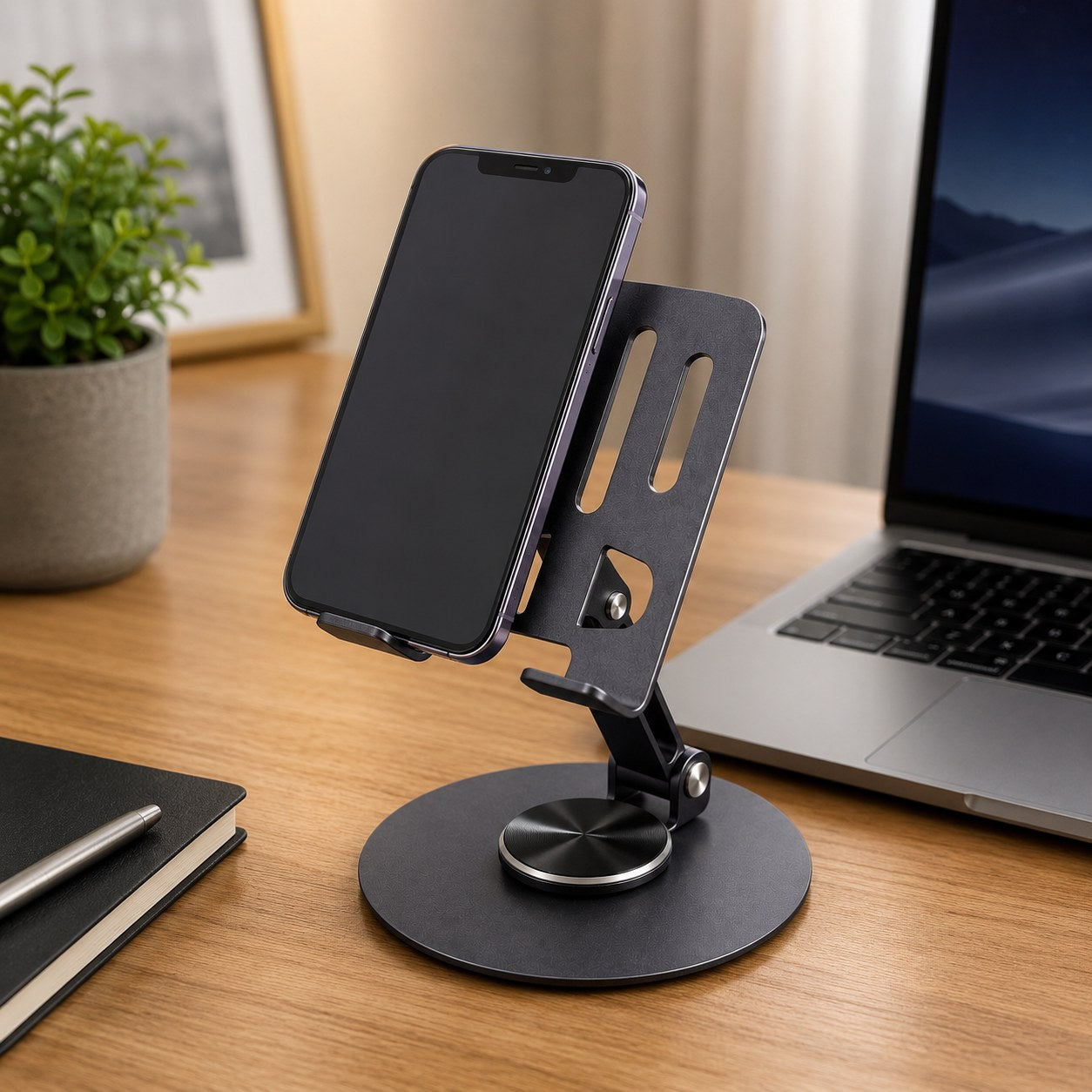 Foldable Desktop Mobile Phone Stand – Adjustable Table Phone Holder
