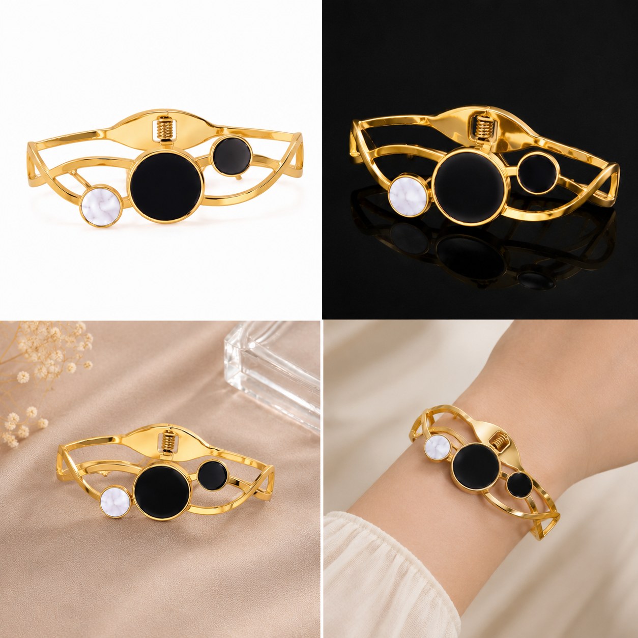 Elegant Gold Hand Bracelet for Women