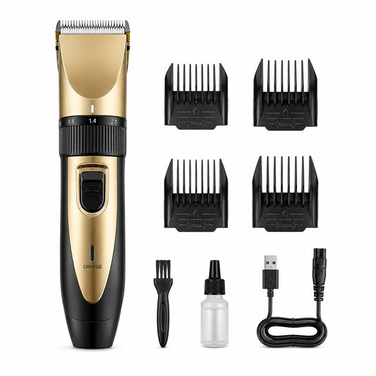 Professional Rechargeable Hair & Beard Trimmer Kit