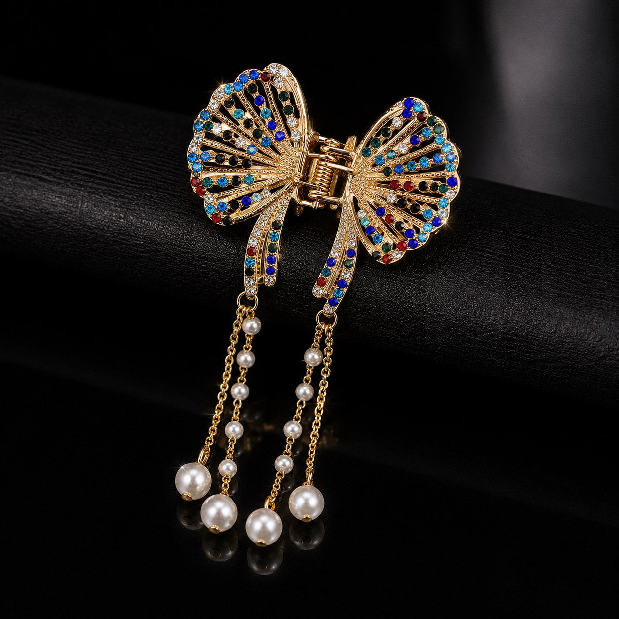 Luxury Crystal Bow Hair Clip – Premium Rhinestone Hair Accessory