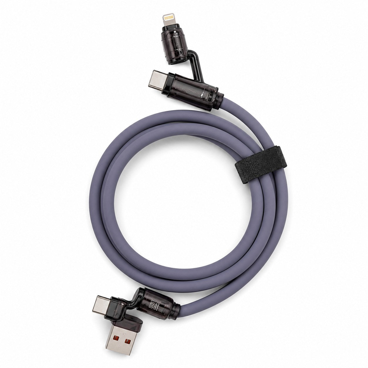 Premium 4-in-1 Multi Charging Data Cable (USB + Type-C + Lightning)