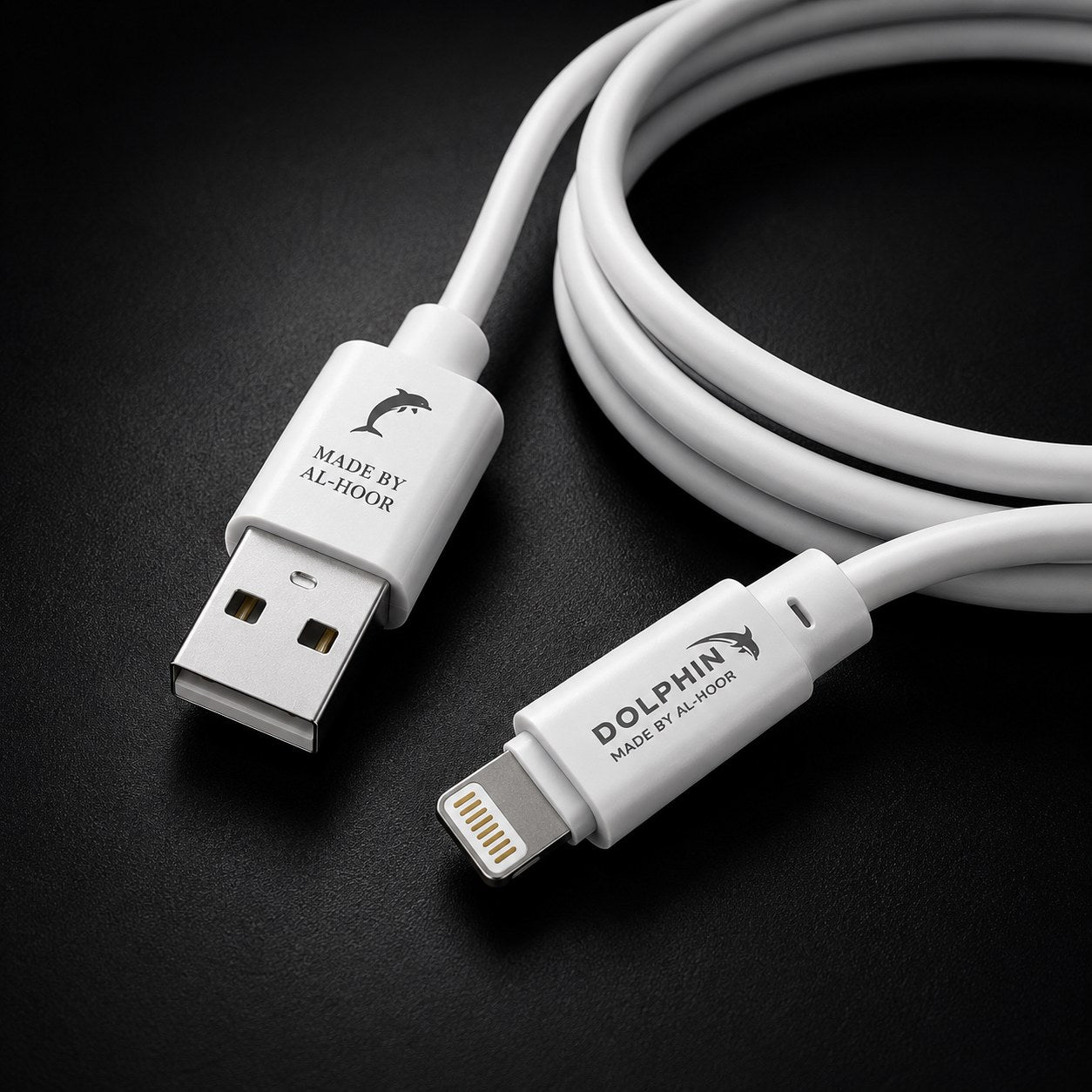 DOLPHIN USB to iPhone Fast Charging Data Cable – 2.4A (100cm)