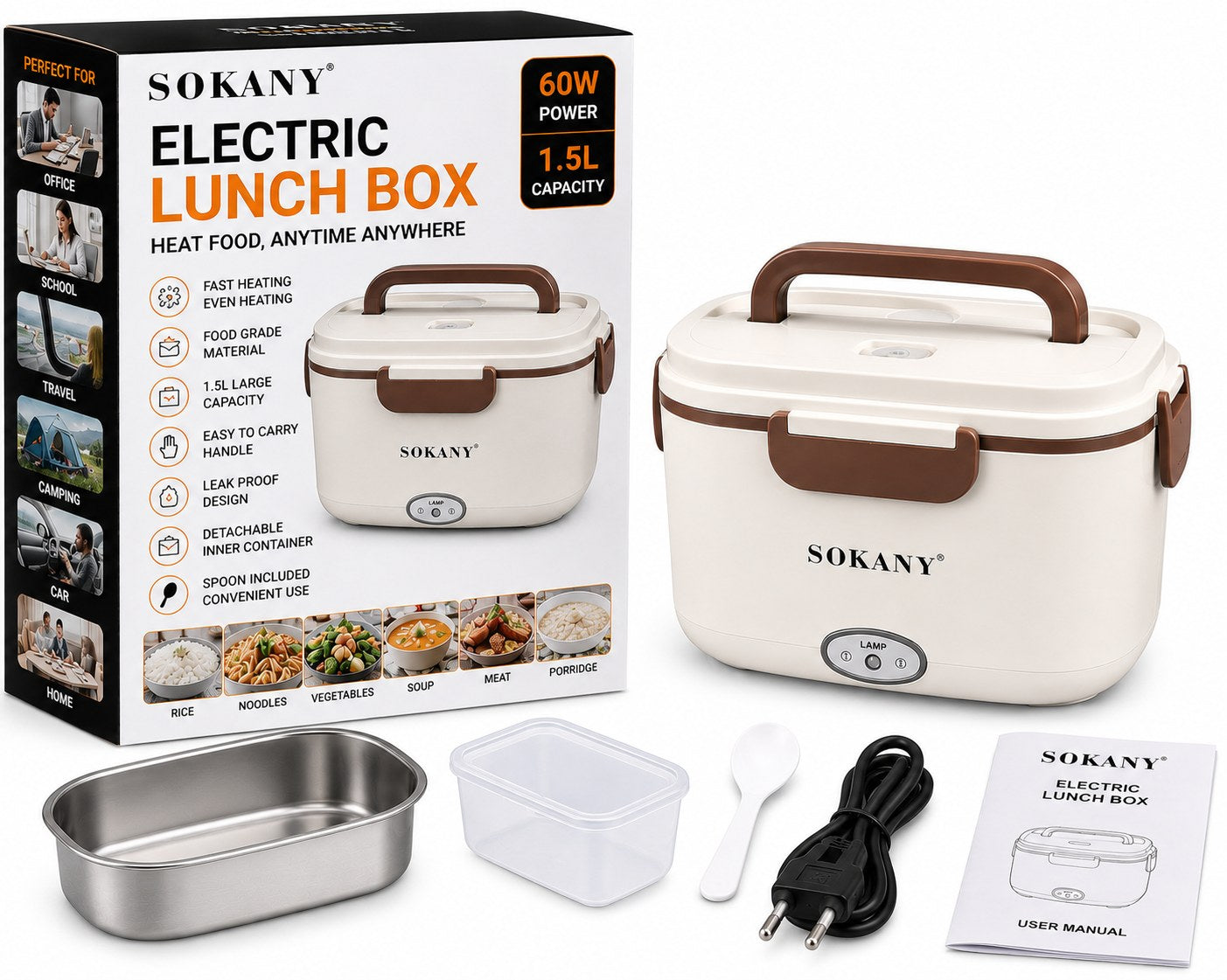 SOKANY Electric Lunch Box 1.5L