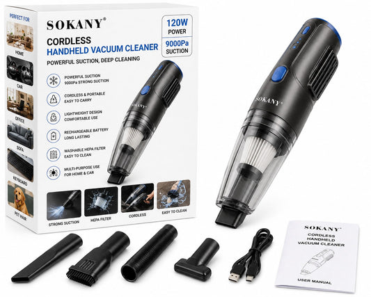 SOKANY Cordless Handheld Vacuum Cleaner Home & Electronics Gadgets - MSG Bazar (image 2)