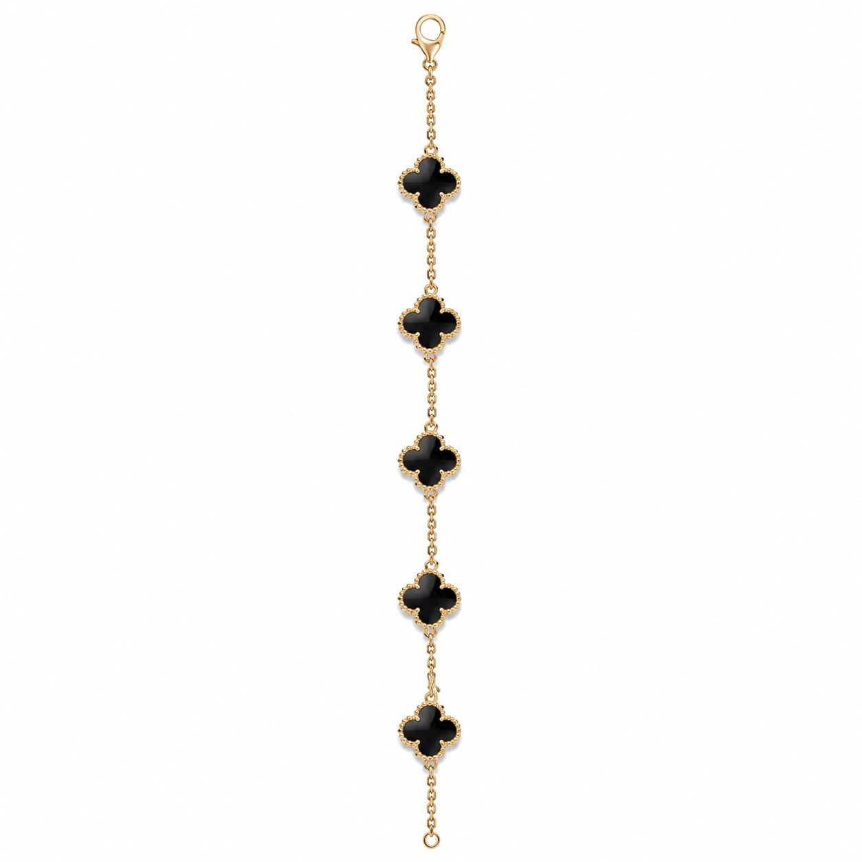 Luxury Black Clover Charm Bracelet for Women