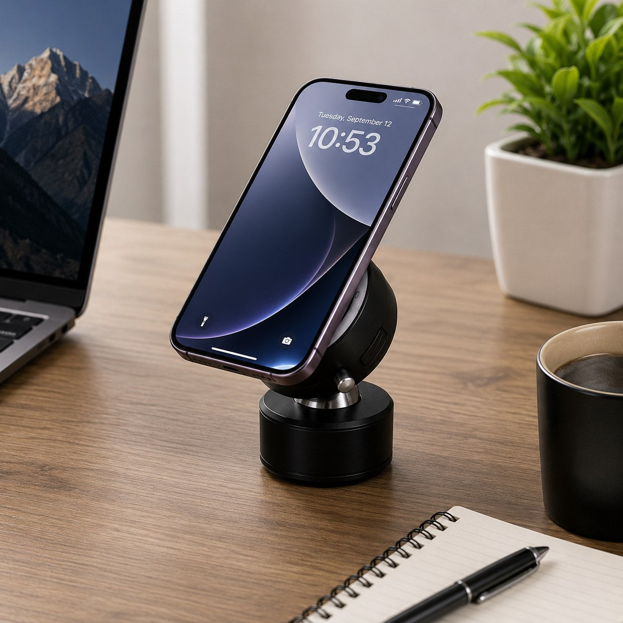 A2 Vacuum Magnetic Phone Stand – Foldable & Double-Sided Magnetic Holder