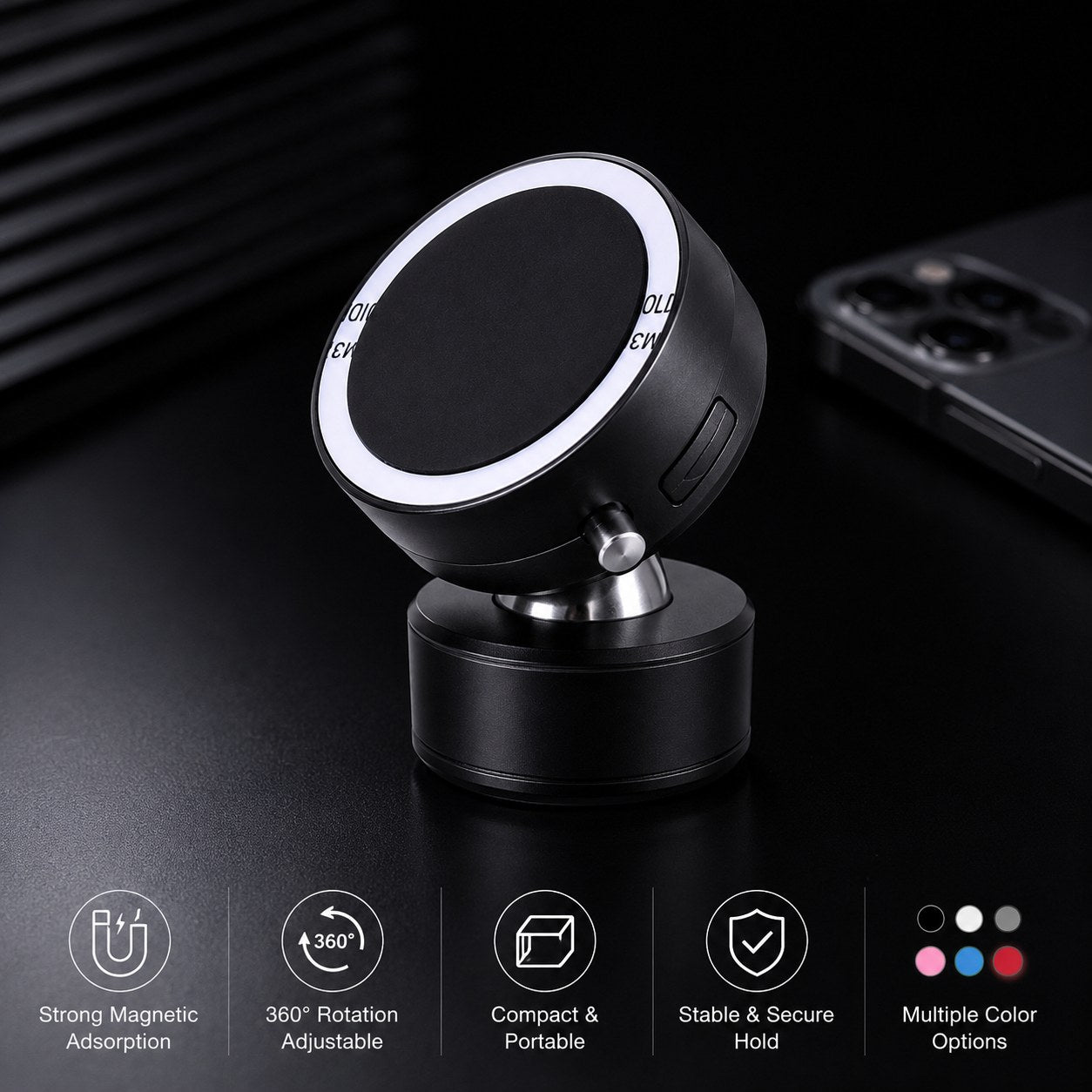 A2 Vacuum Magnetic Phone Stand – Foldable & Double-Sided Magnetic Holder