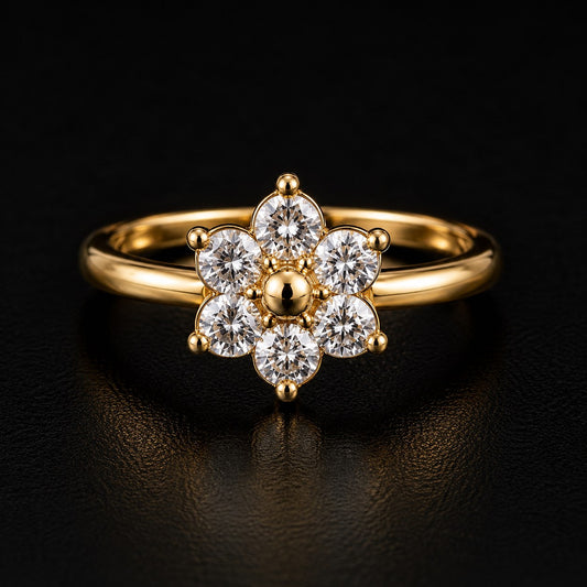 Premium Adjustable Crystal Finger Ring – Elegant Floral Design (Multiple Designs & Colors Available)