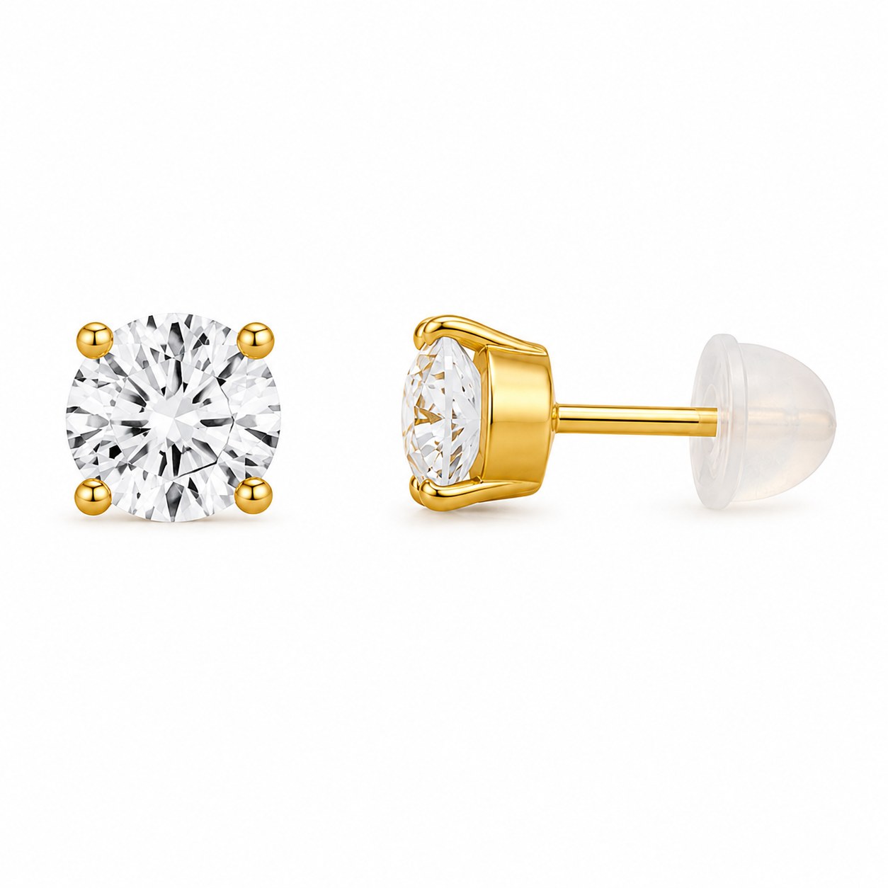 Premium Crystal Stud Earrings – Multiple Colors Available