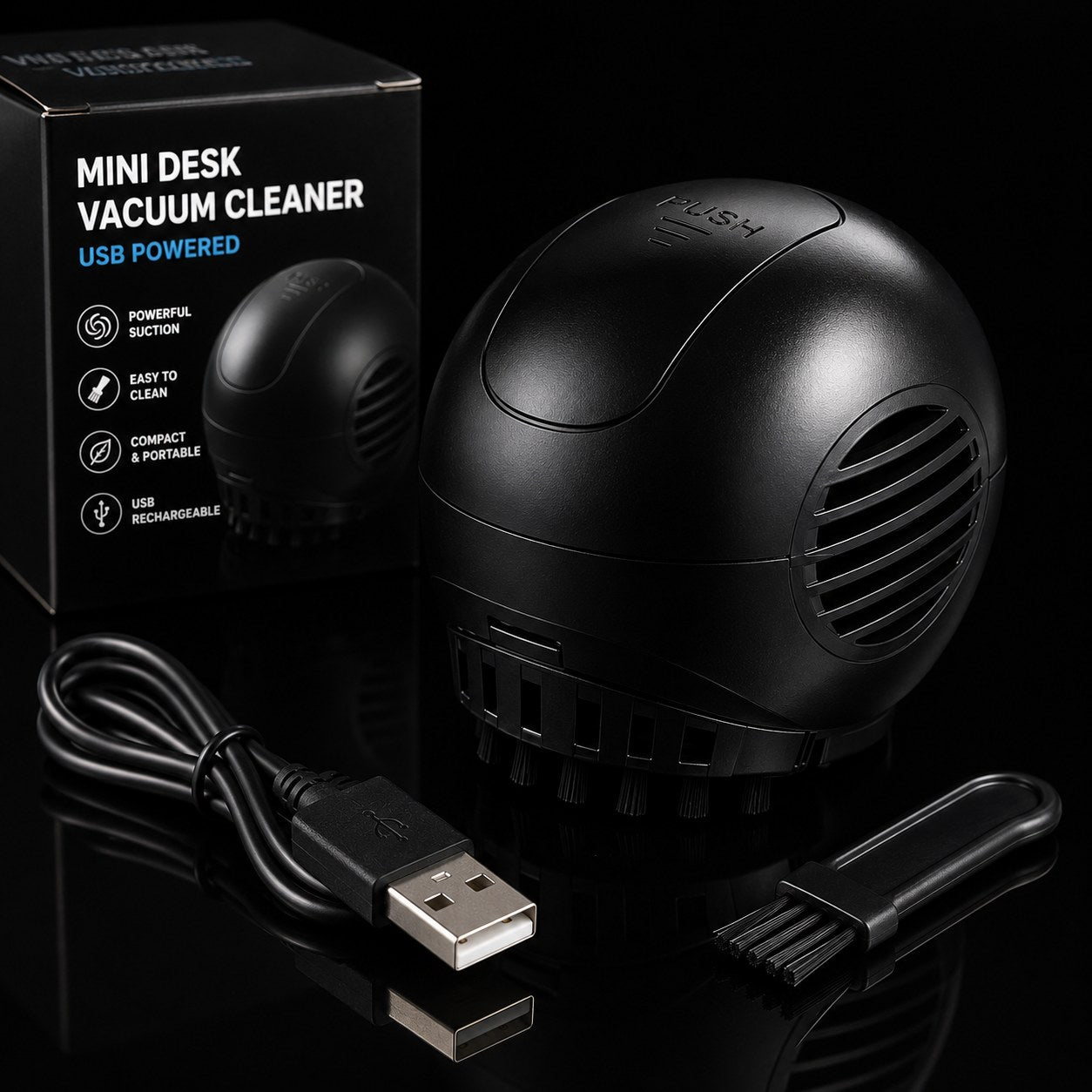 Mini Desk Vacuum Cleaner – USB Rechargeable Desktop Cleaner