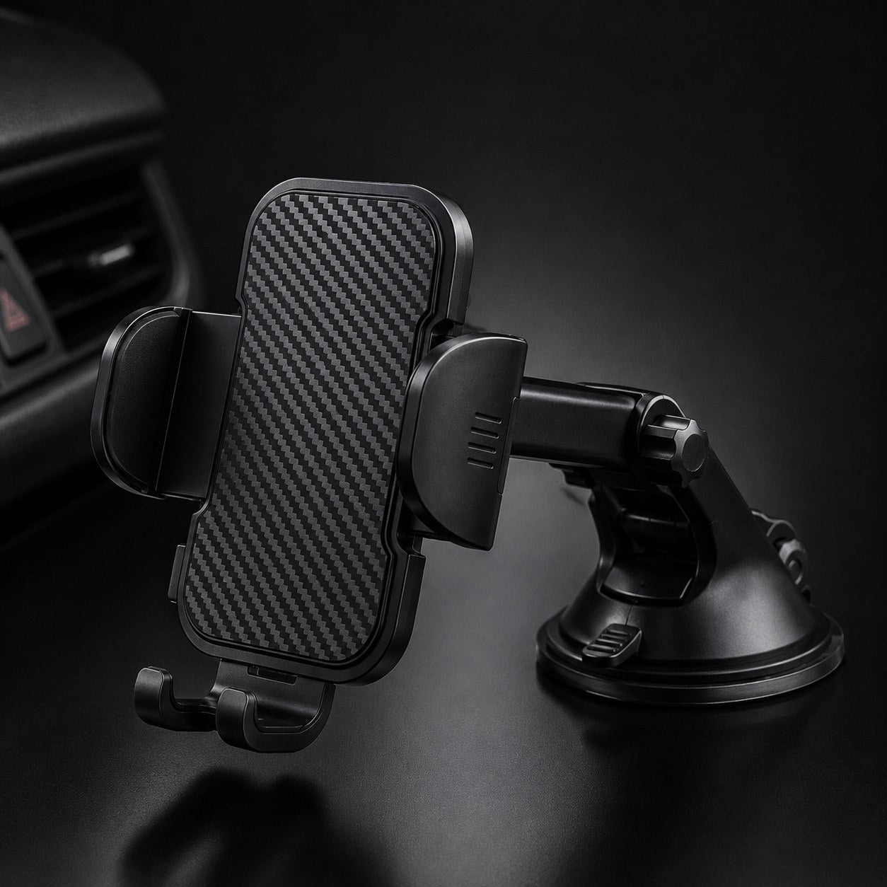 Vacuum Suction Car Phone Holder with 360° Rotation