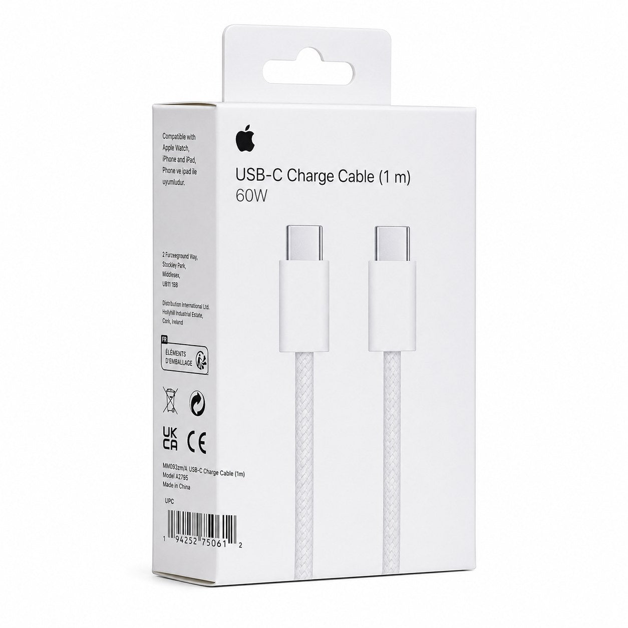 60W USB-C to USB-C Fast Charging Cable (1 Meter)