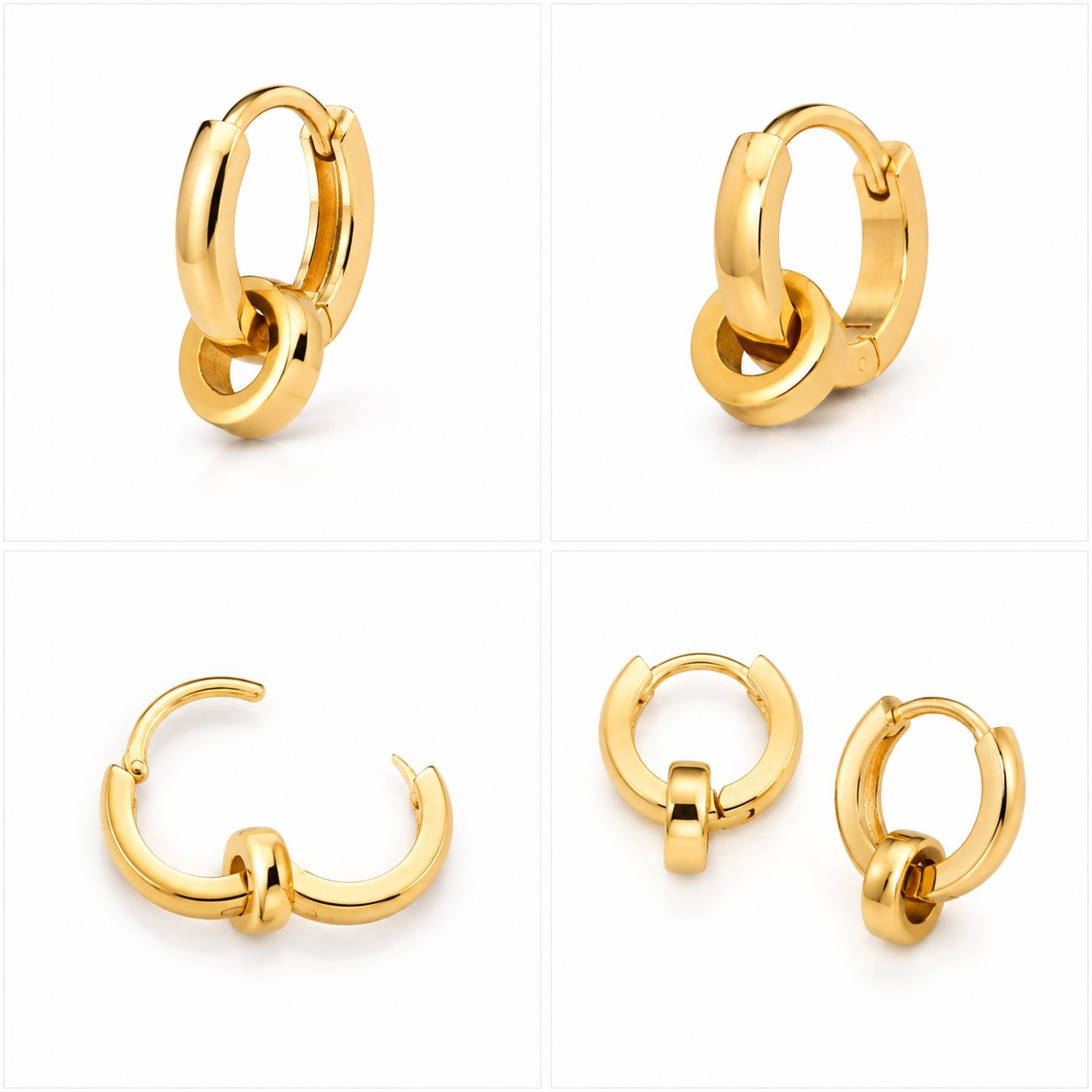 Luxury Gold Hoop Drop Earrings for Women
