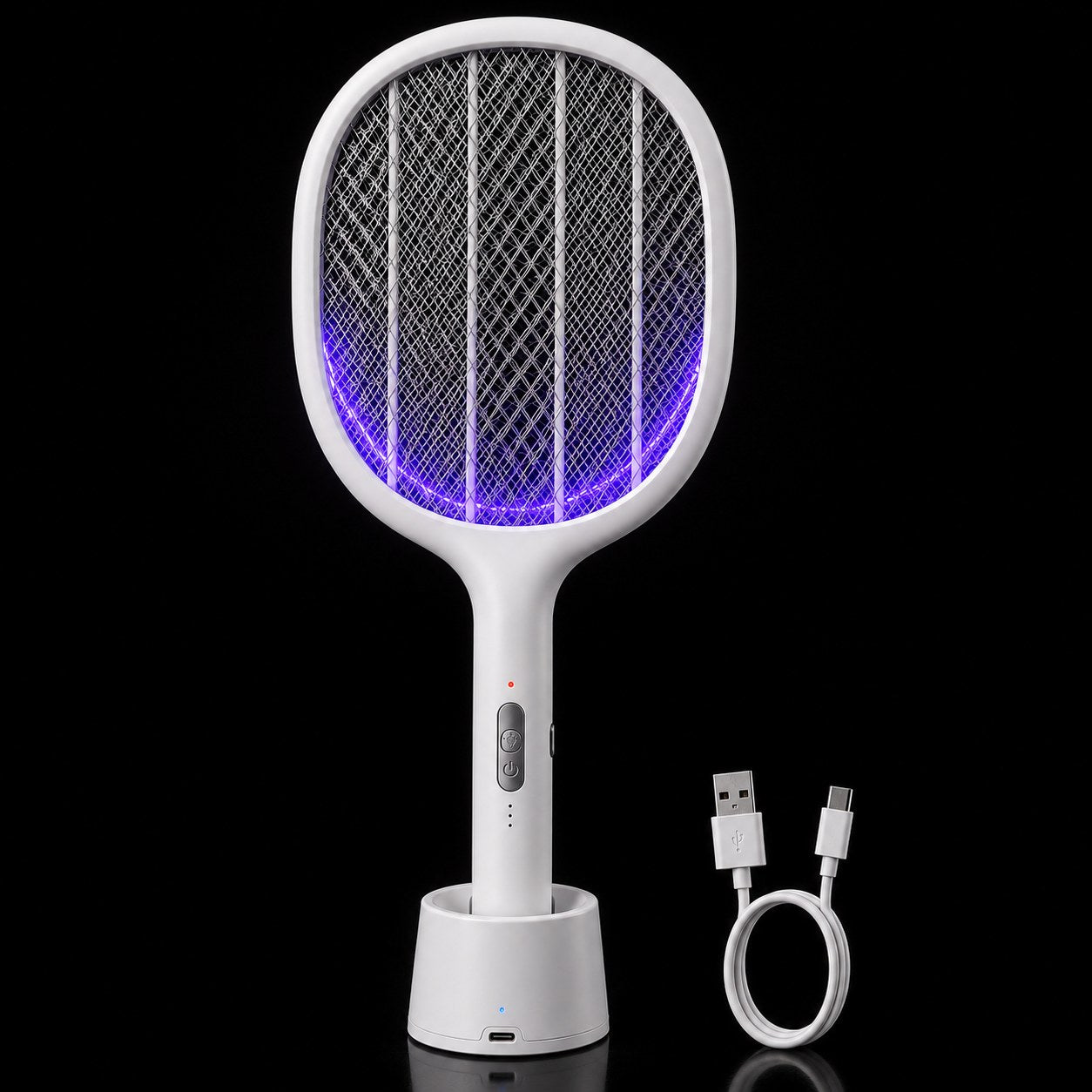 Electric Mosquito Swatter Racket – USB Rechargeable Bug Zapper
