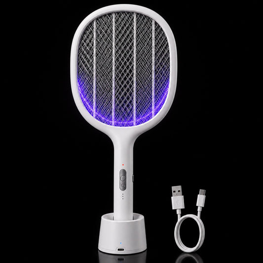 Electric Mosquito Swatter Racket – USB Rechargeable Bug Zapper