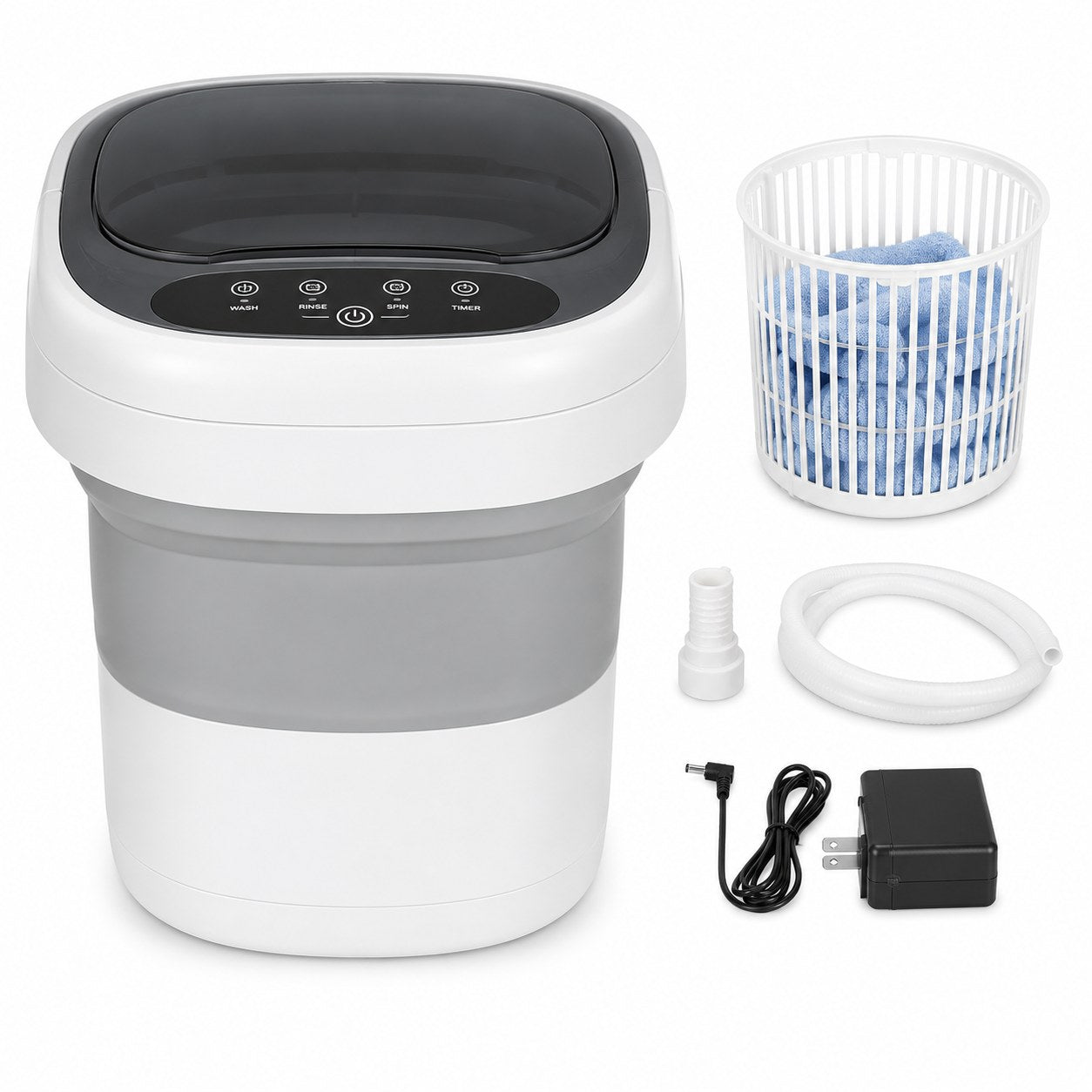 Mini Foldable Portable Washing Machine – USB Compact Laundry Washer