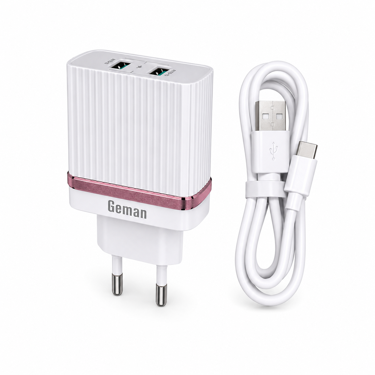 Geman G212 Dual USB Fast Charger 3.6A | Auto-ID Smart Wall Charger