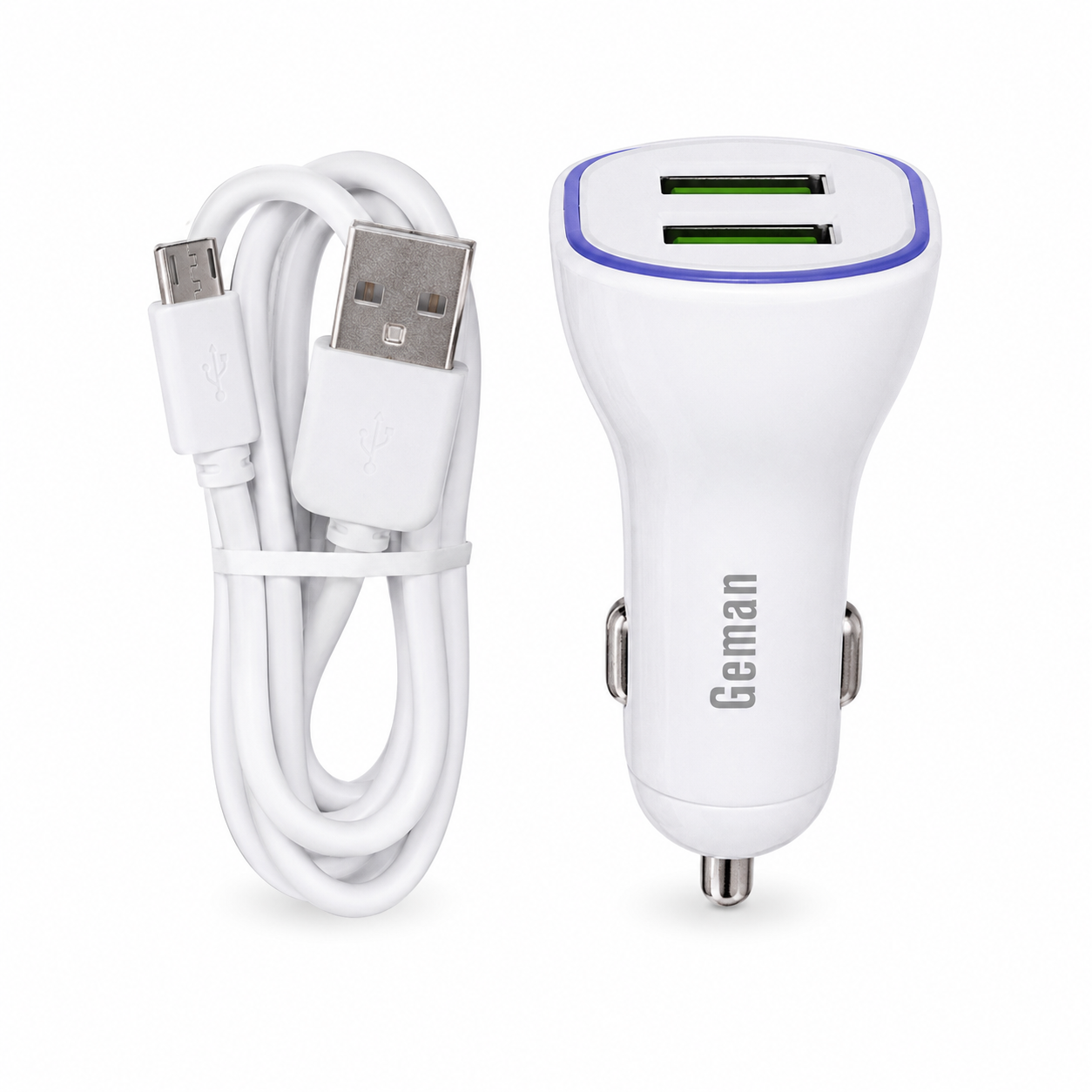 Geman GT7 Dual USB Port 4.5A Fast Car Charger with Micro USB Cable