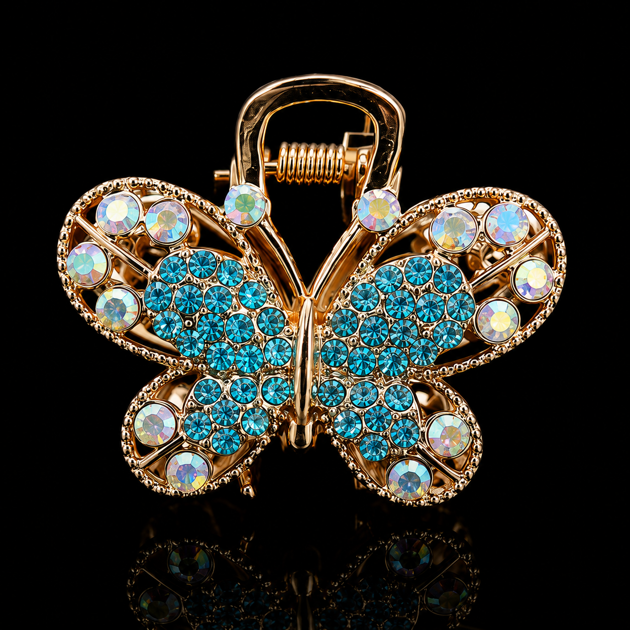 Luxury Butterfly Crystal Hair Claw Clip for Women