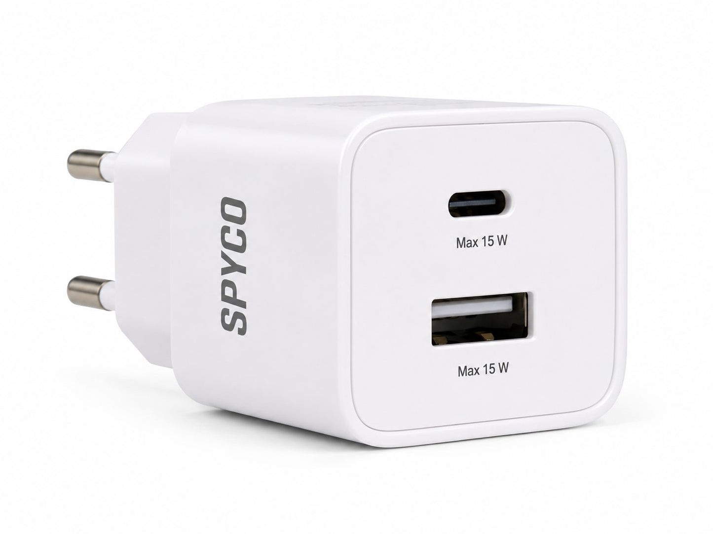 SPYCO 35W PD Dual Port Fast Charger USB-C + USB-A Adapter