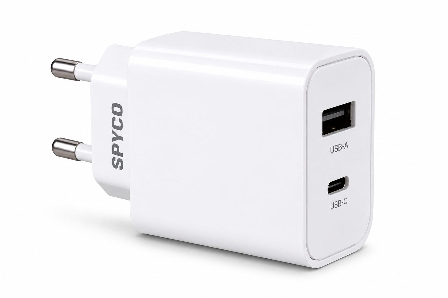 SPYCO 35W Dual Port Fast Charger USB-C + USB-A Travel Adapter