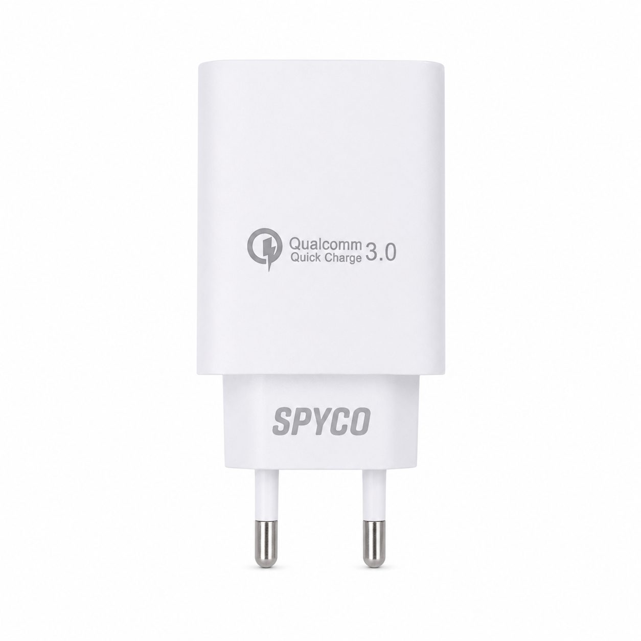 SPYCO Qualcomm Quick Charge 3.0 Fast Charging Adapter – White