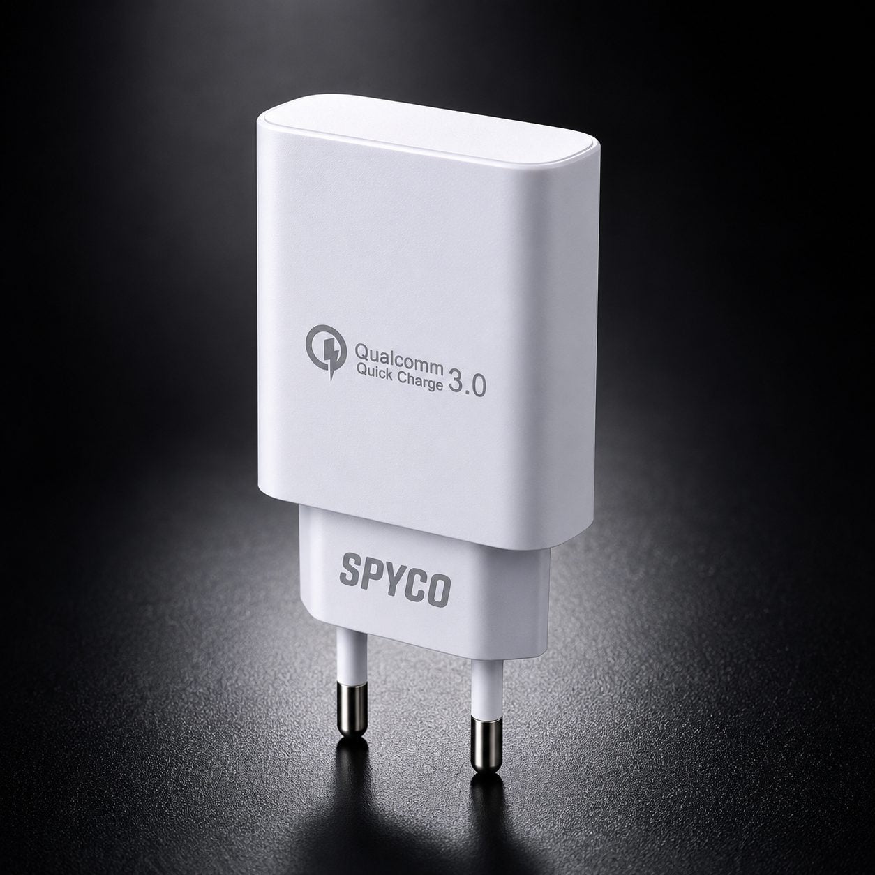 SPYCO Qualcomm Quick Charge 3.0 Fast Charging Adapter – White