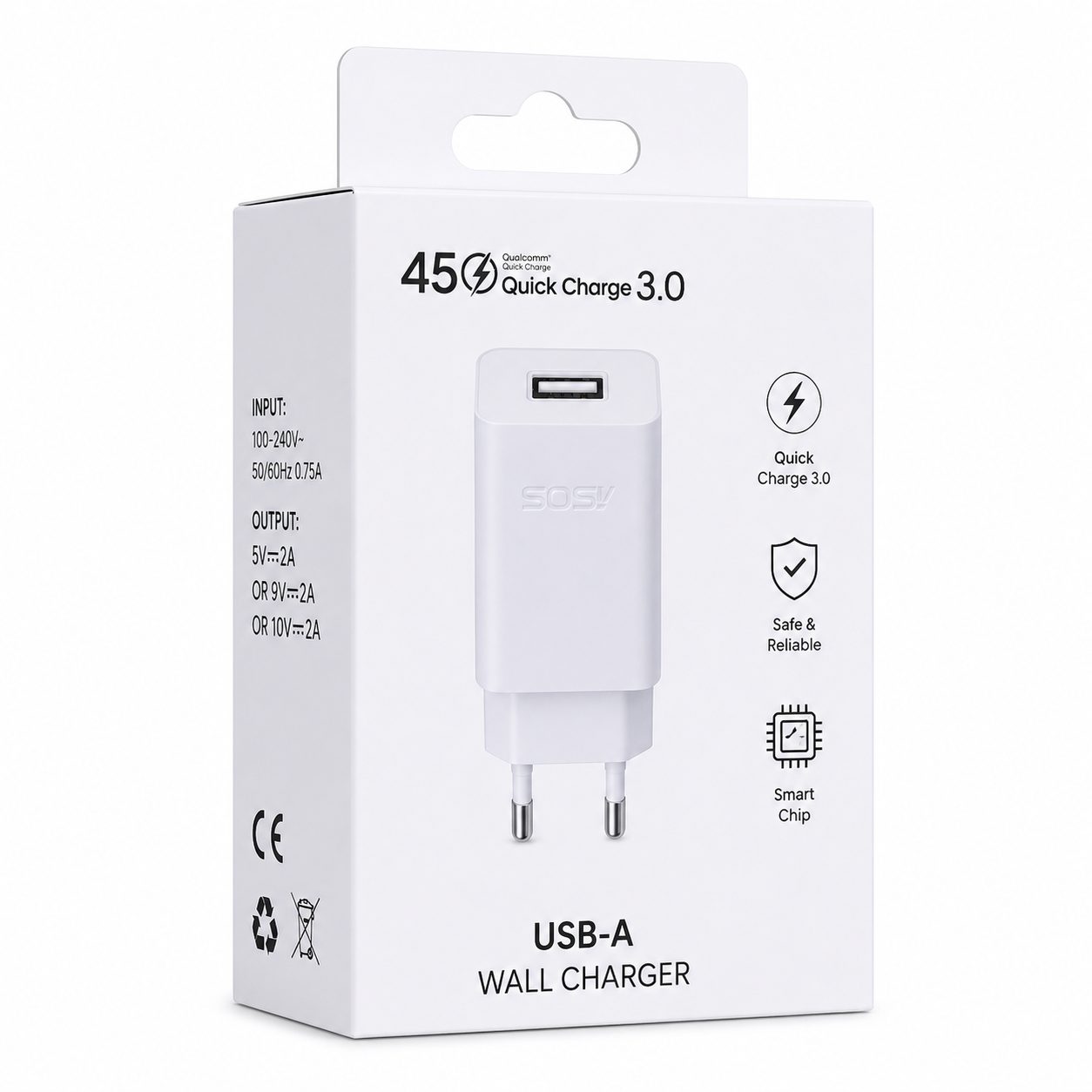 ASOS 45W Fast Charging USB Wall Adapter – Single USB Port Charger