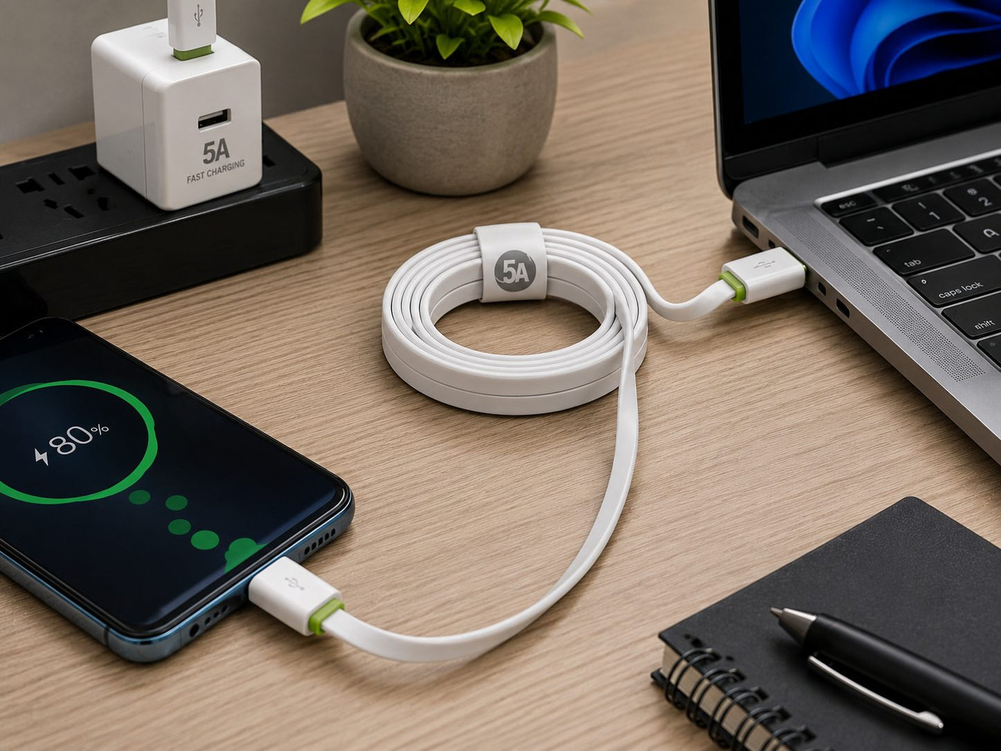 5A Fast Data Cable – High Speed Charging & Data Sync Cable (1.0m)