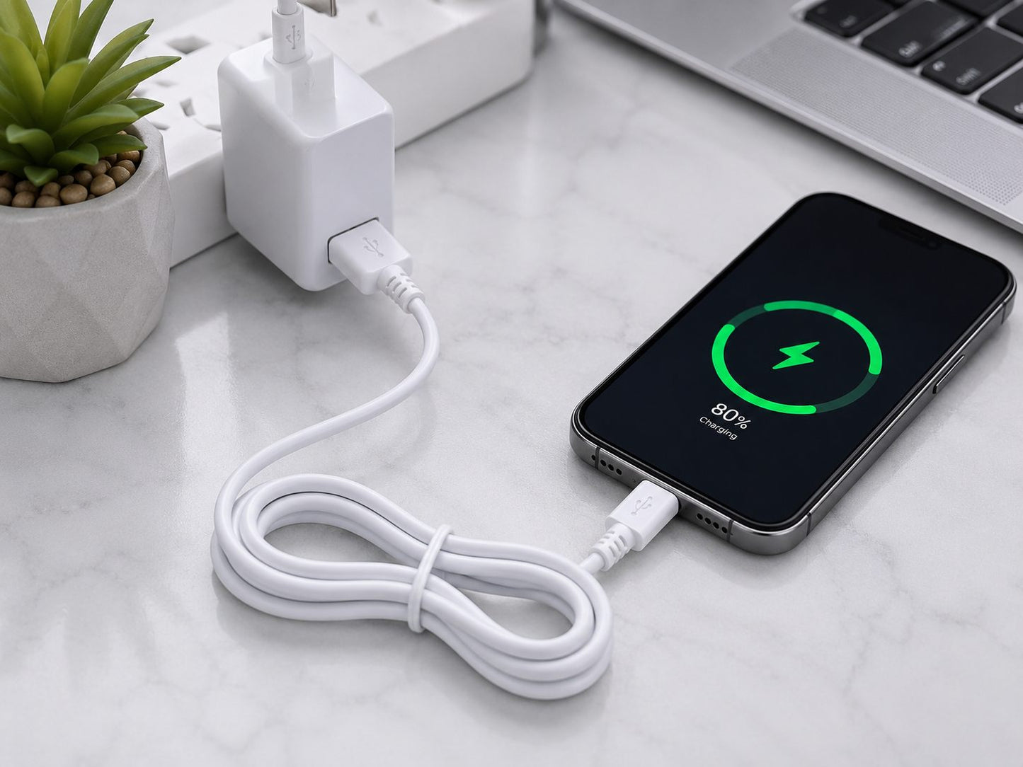 XZS X-908 USB-A to Type-C Data Cable – 2.4A Fast Charging Cable (White)