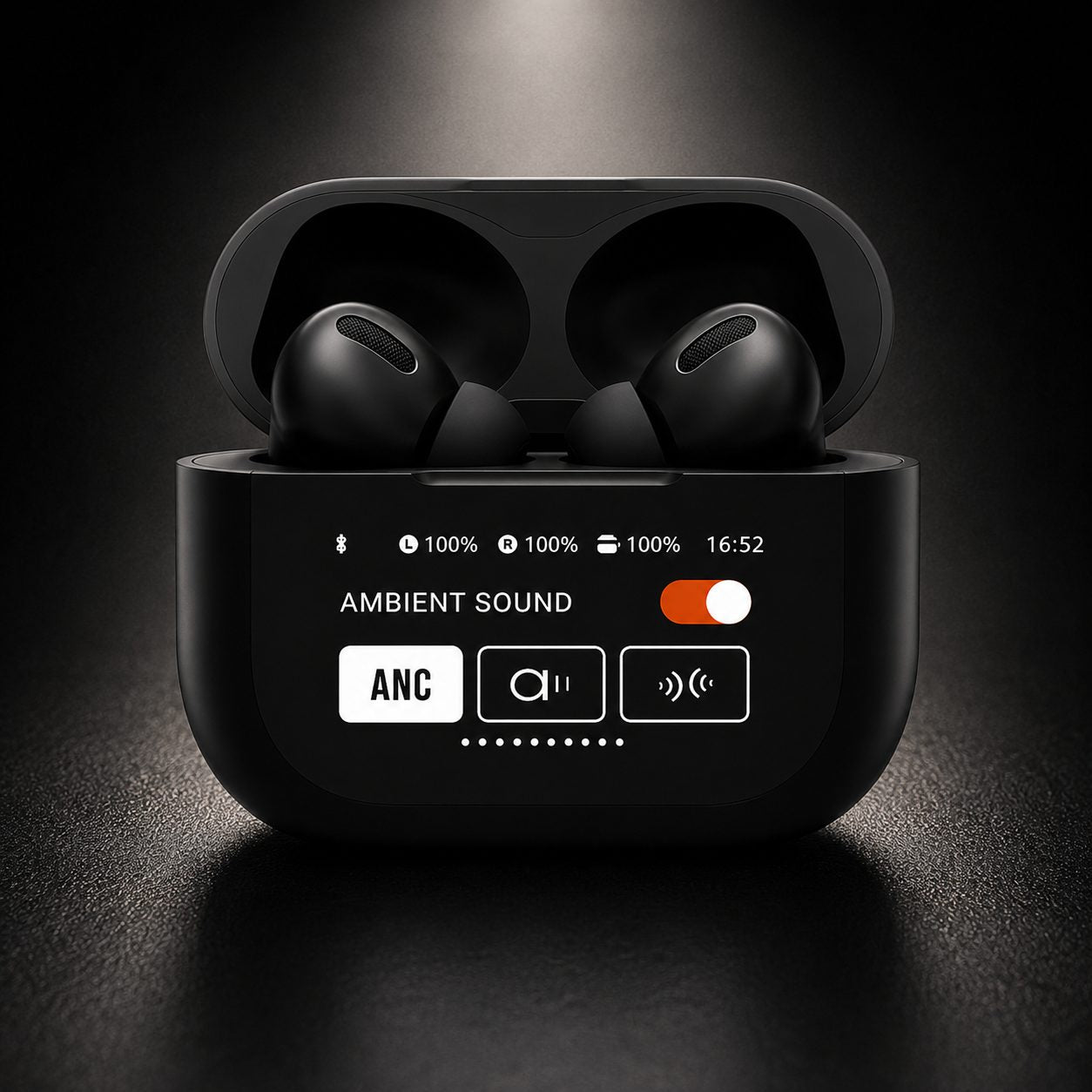 Premium ANC/ENC Wireless Earbuds with Touch Control – Black Edition