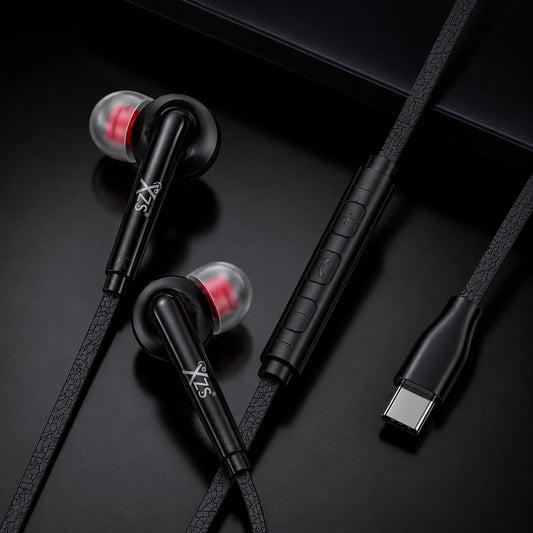 XZS X-69 Type-C Hi-Fi Bass Stereo Earphones with Microphone