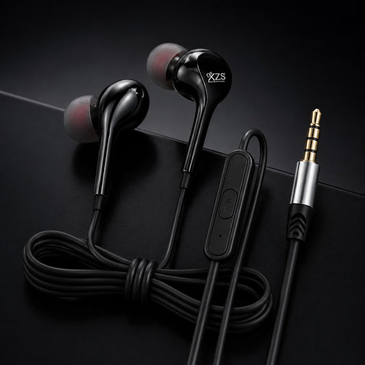 XZS HiSpeed X-68 Super Bass Wired Stereo Earphones with Microphone