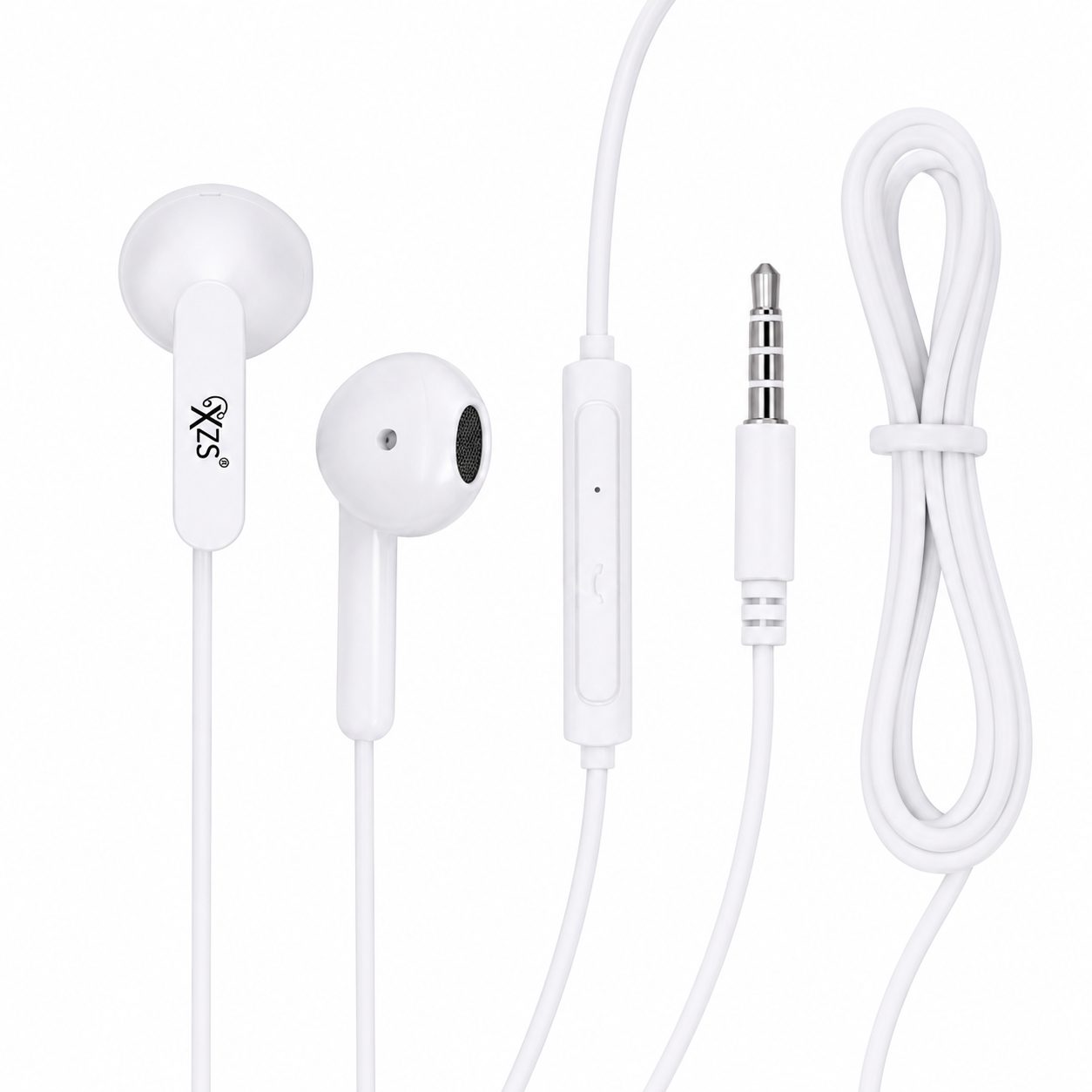 XZS M-109 Classic Wired Earphones with In-Line Microphone & Deep Bass Sound