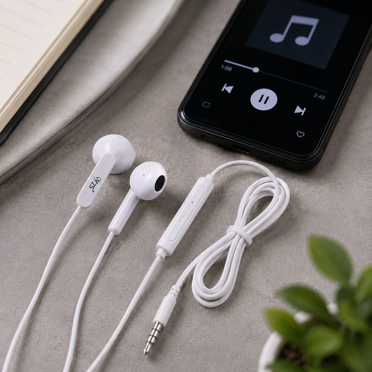 XZS M-109 Classic Wired Earphones with In-Line Microphone & Deep Bass Sound