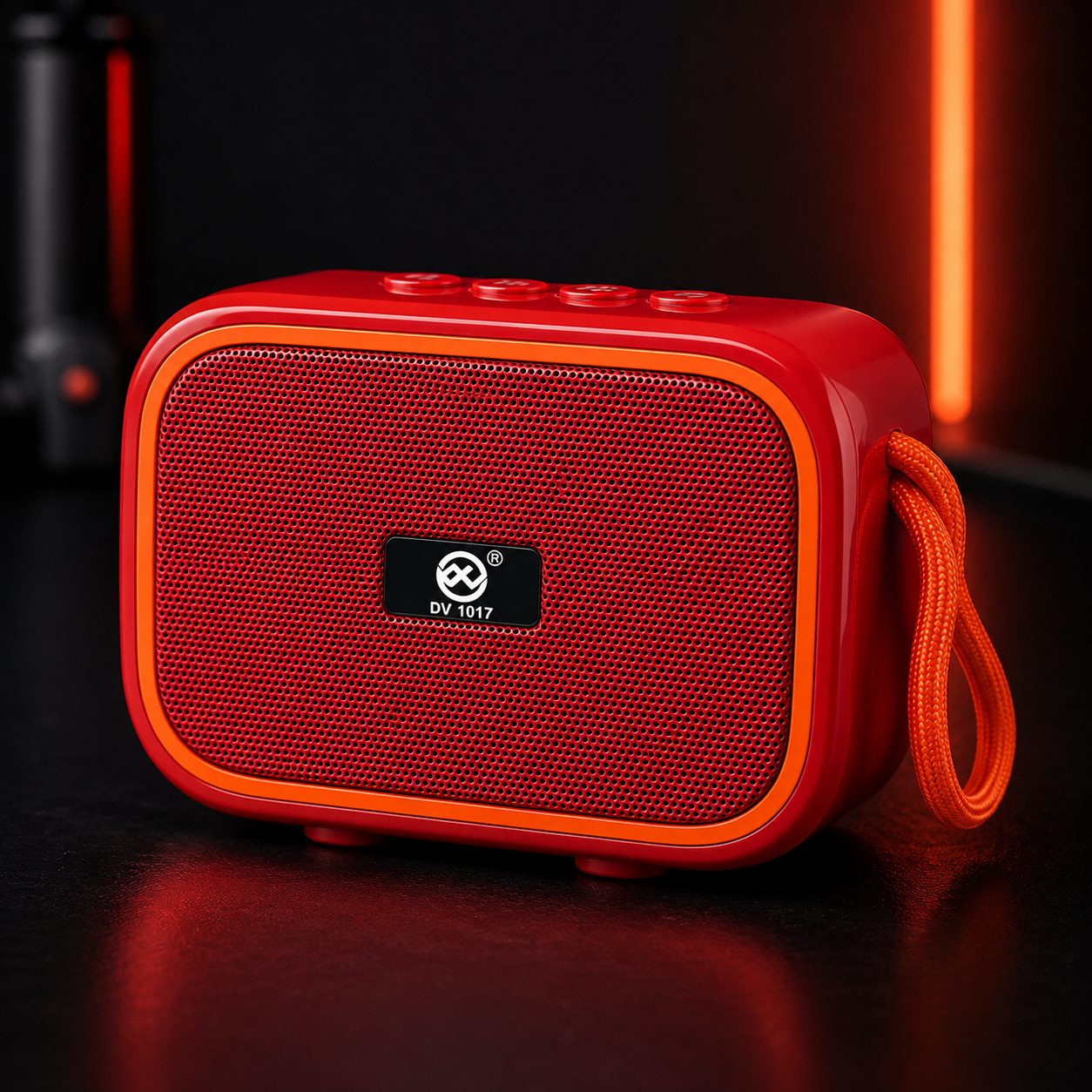 DV-1017 Portable Wireless Speaker with Solar Charging Support & Pure Bass Sound