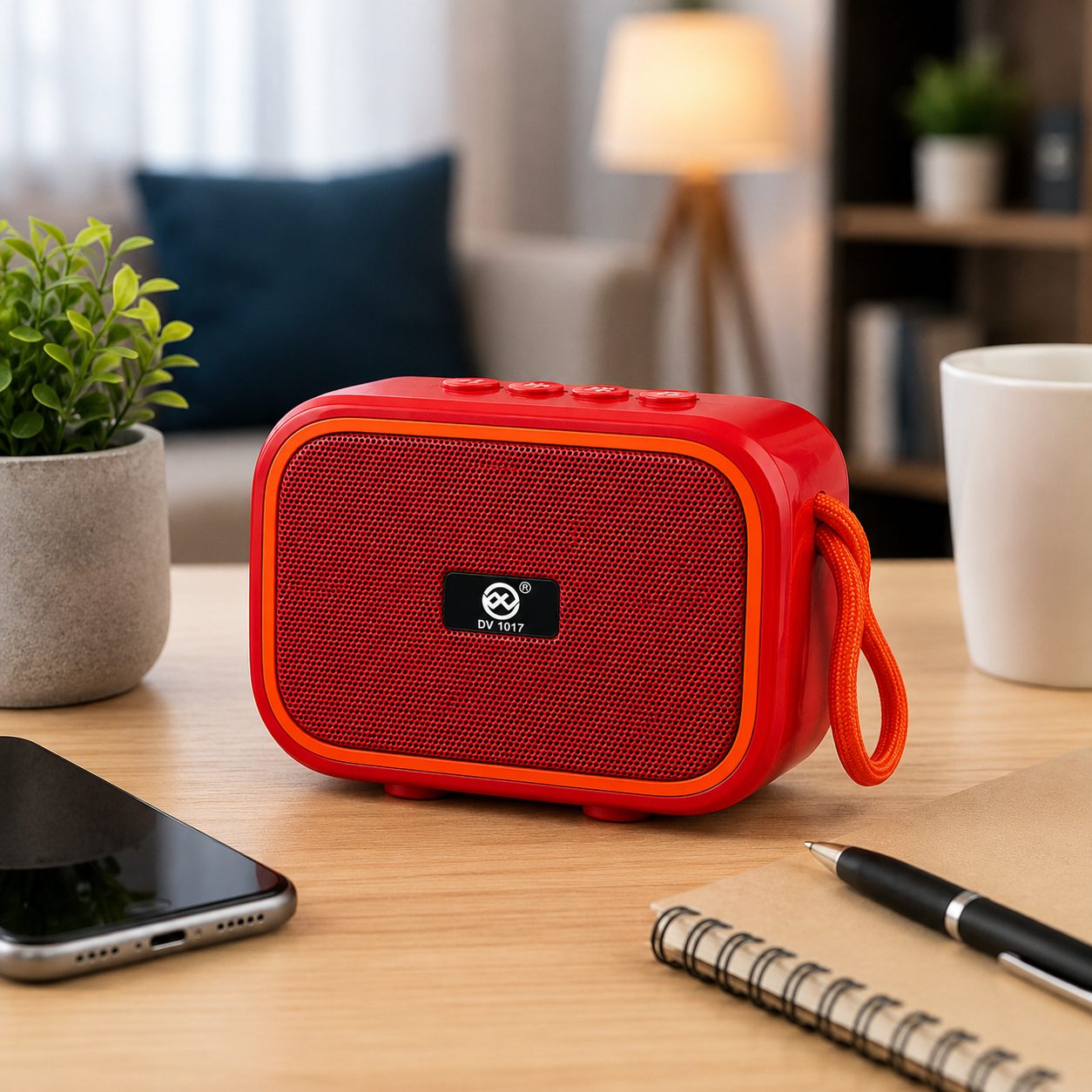 DV-1017 Portable Wireless Speaker with Solar Charging Support & Pure Bass Sound