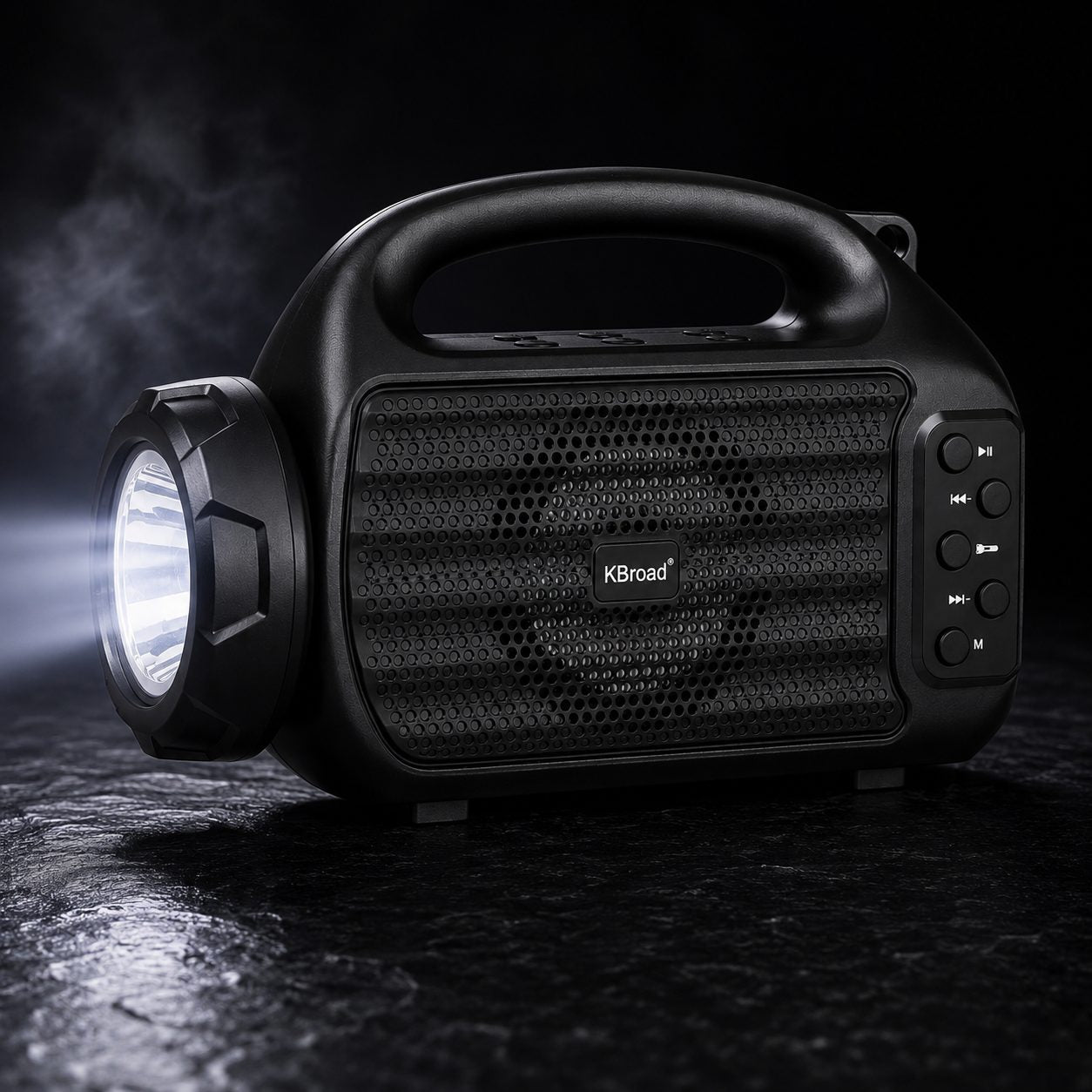 KBroad KTS-2202 Portable Wireless Speaker with Solar Charging & LED Flashlight