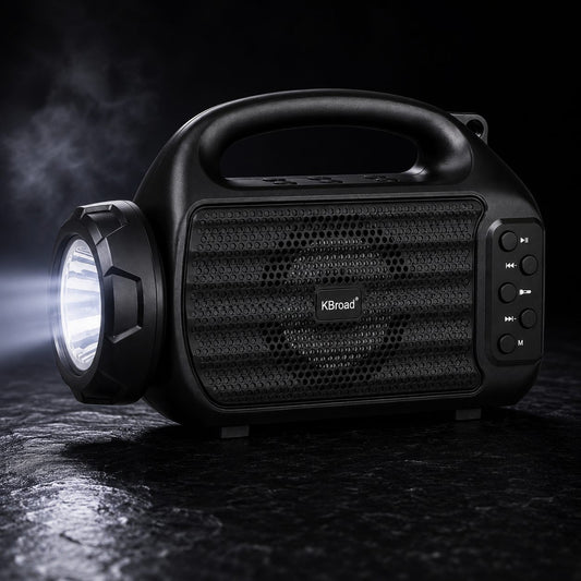 KBroad KTS-2202 Portable Wireless Speaker with Solar Charging & LED Flashlight