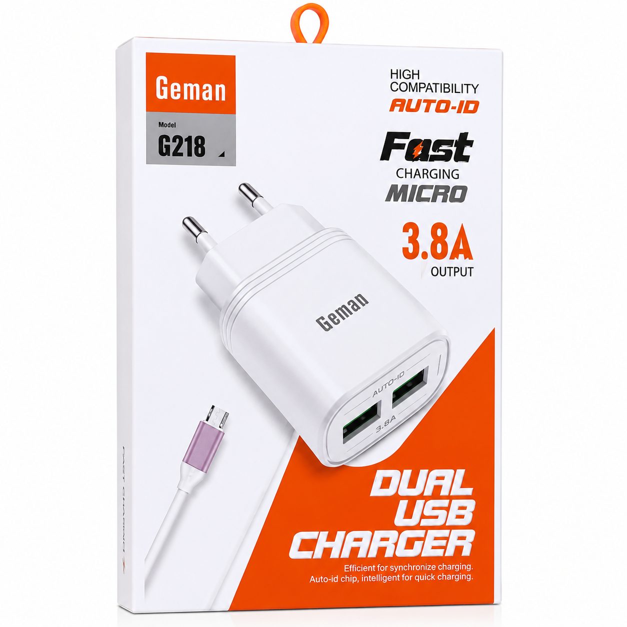 Geman G218 Fast Charger 2.4A USB Wall Charger